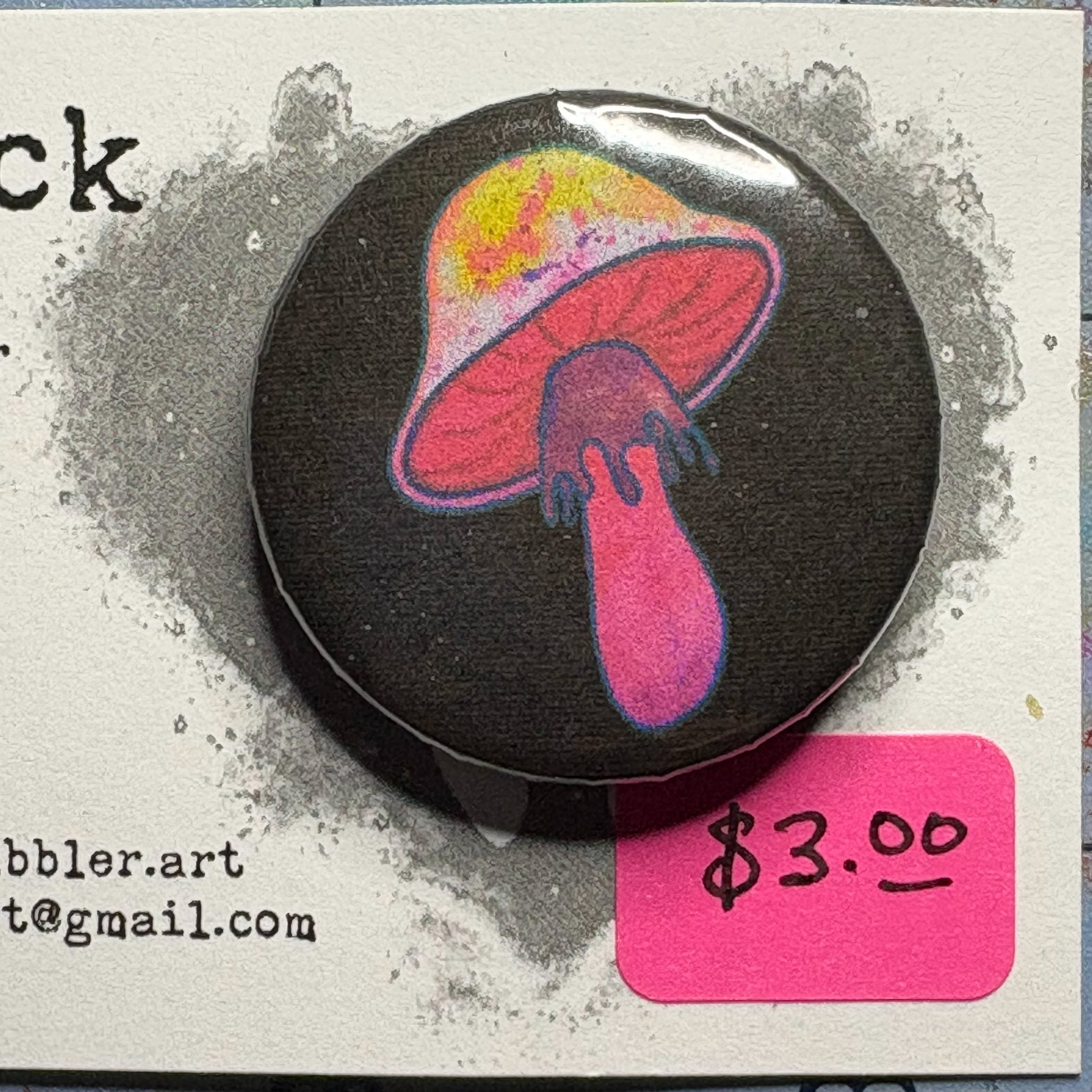 Neon Pink Mushroom Medium Button.jpg