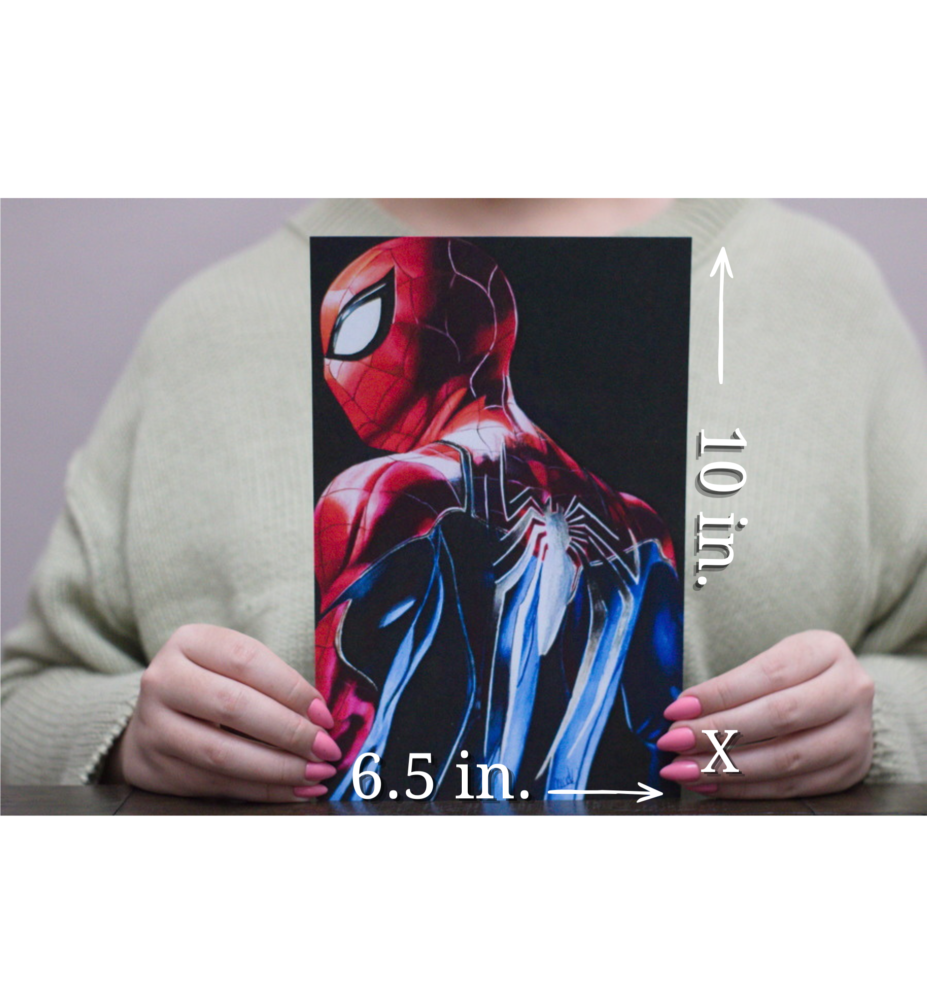 Measurements within photo Spider man.png