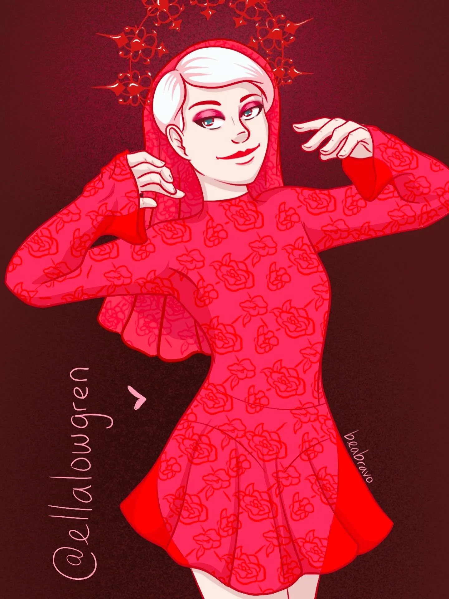 So I drew @ellalowgren&rsquo;s Lady Gaga outfit cuz it looks amazing on her after sewing over two days. Amazing!