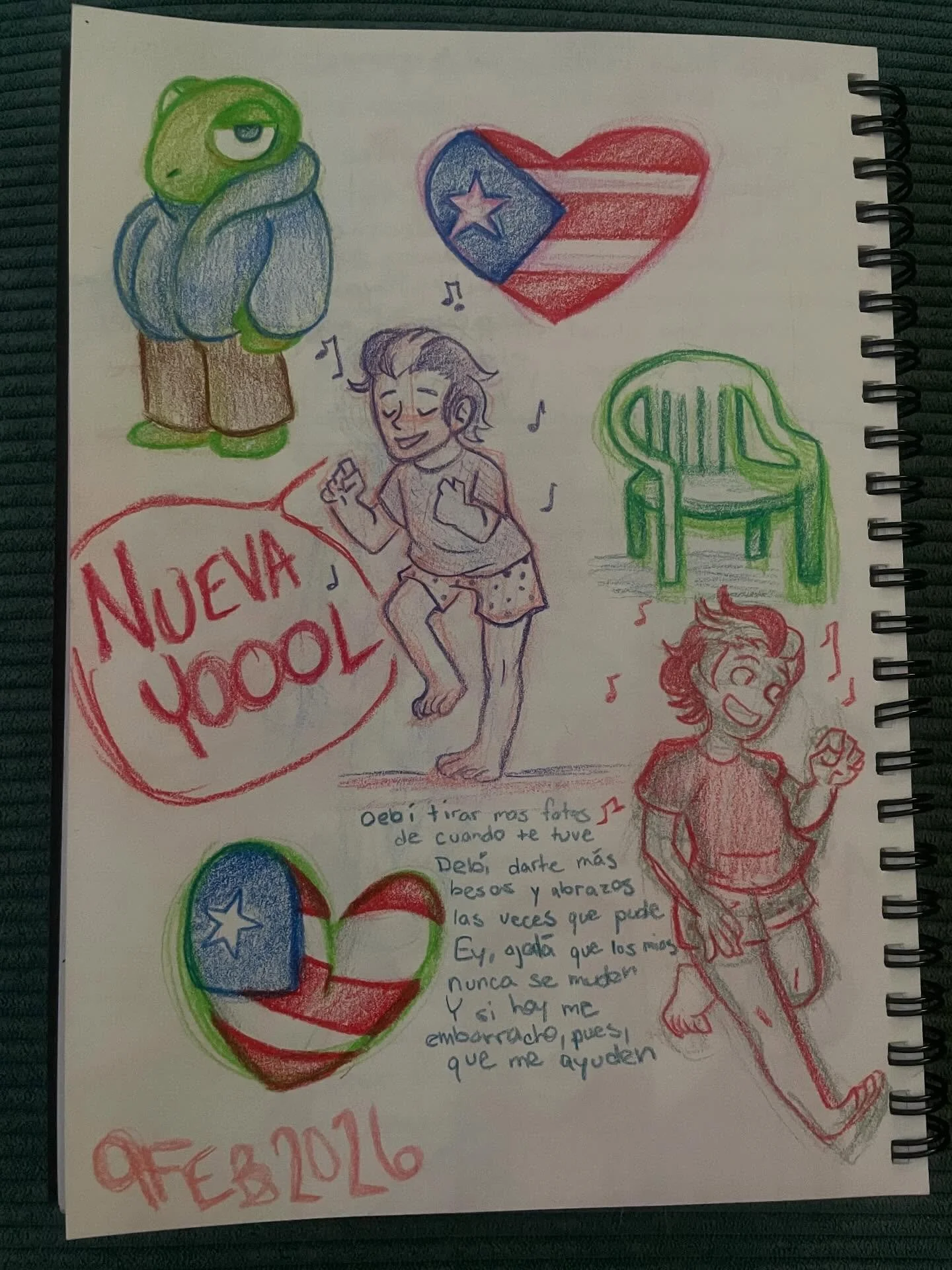 Today&rsquo;s sketches are inspired by the Bad Bunny halftime show. Feeling very proud to be Puerto Rican and seeing it represented in such a big way. 🇵🇷