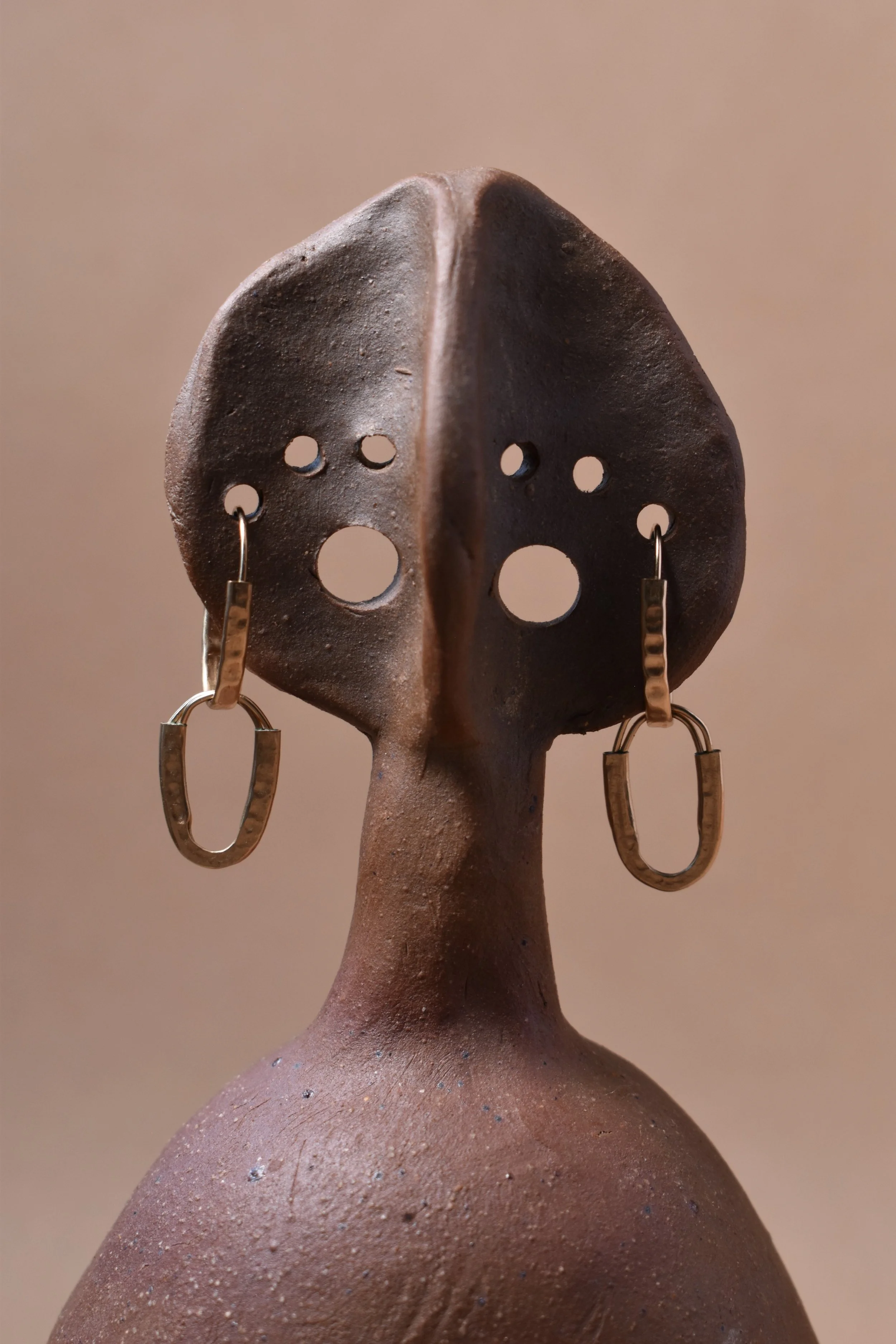 Hammered gold earrings set 2 clay model.jpg