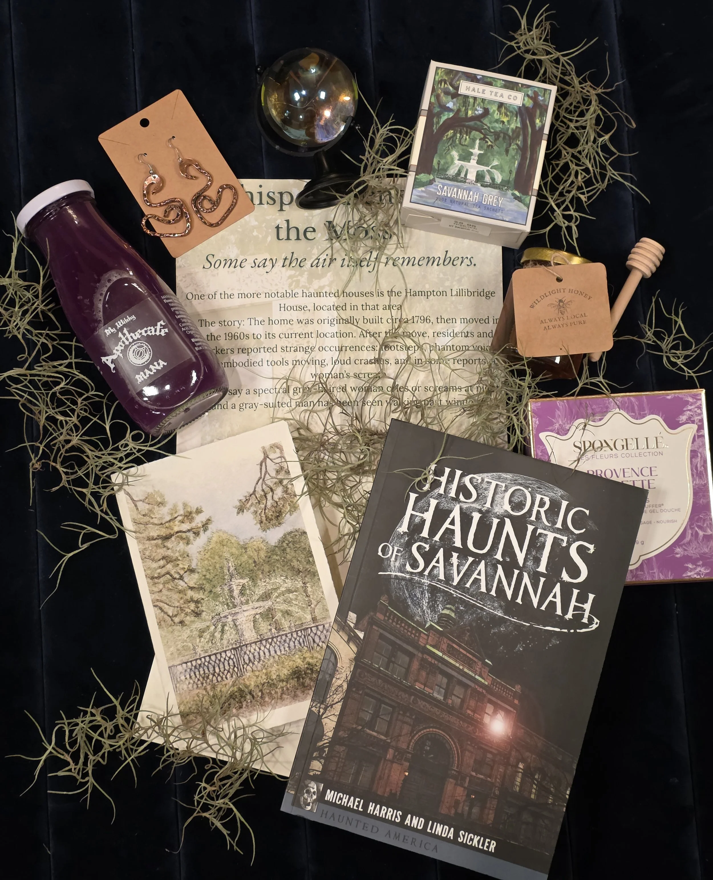 A haunting welcome basket of local goods
