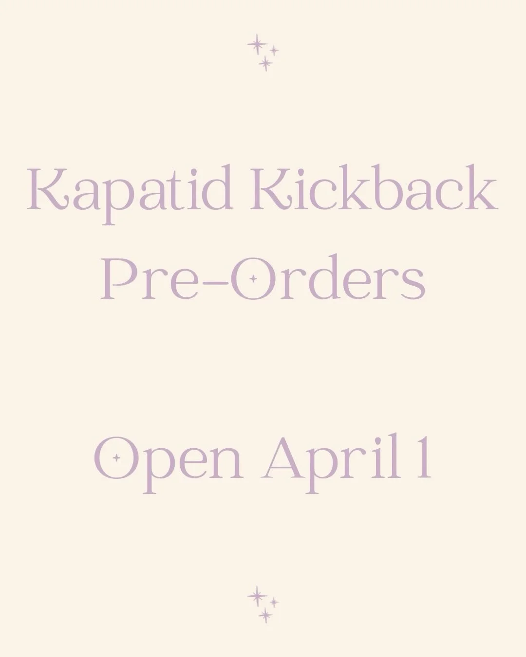 We are so excited for our first event this year - Kapatid Kickback: Earth Month Edition, hosted by @nicasnecessities As a treat, pre-orders open on April 1 (tomorrow!! WHOO), until April 12. Swipe to see what you can pre-order. 

Come out and support