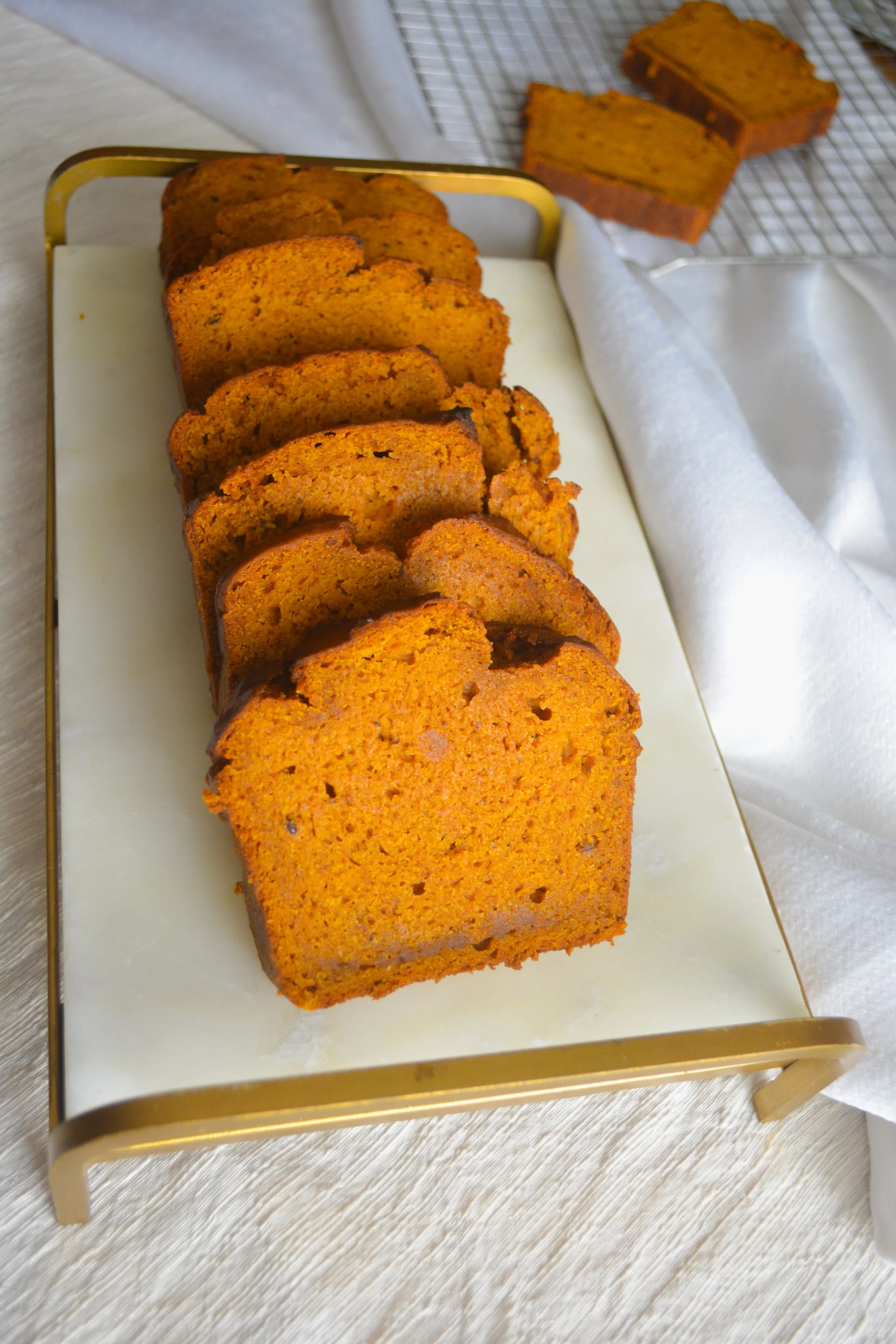 Vegan Pumpkin Bread Slice
