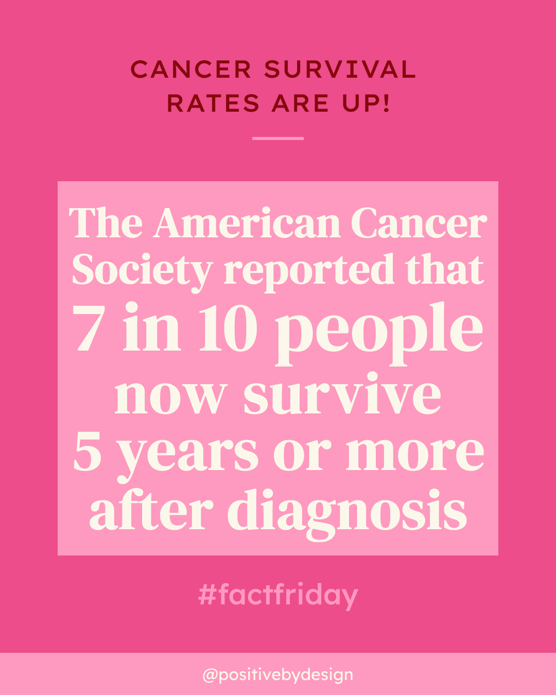Cancer Survival Rates are Up!
