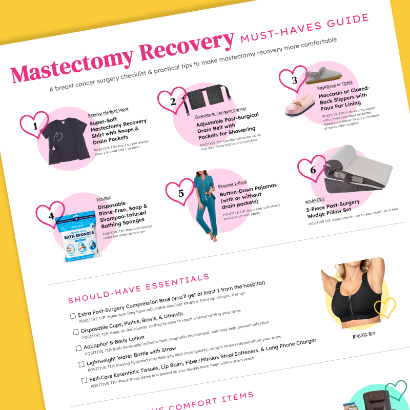 Mastectomy Recovery Must-Haves Checklist