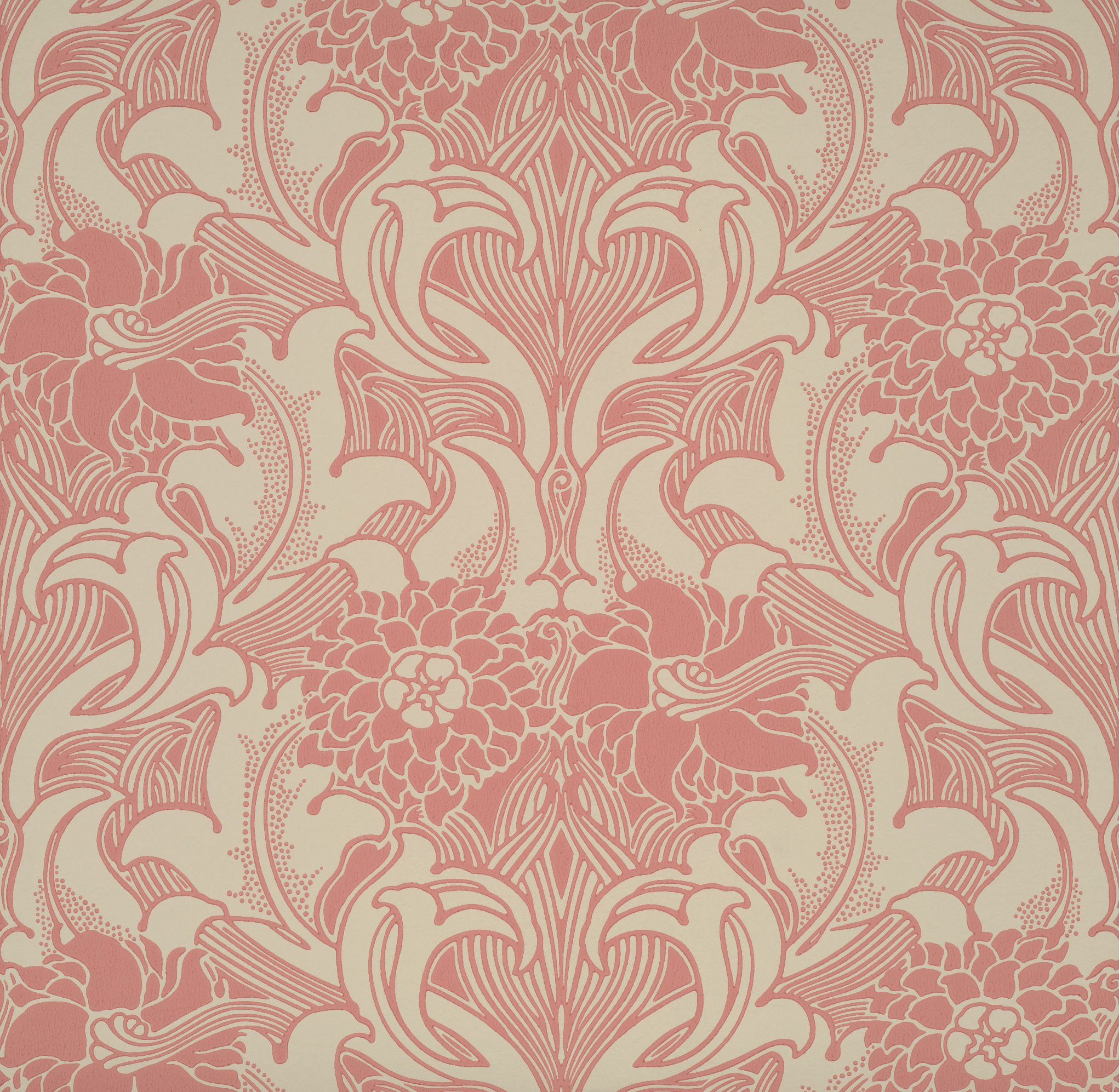 Dahlia Scroll - Carmine