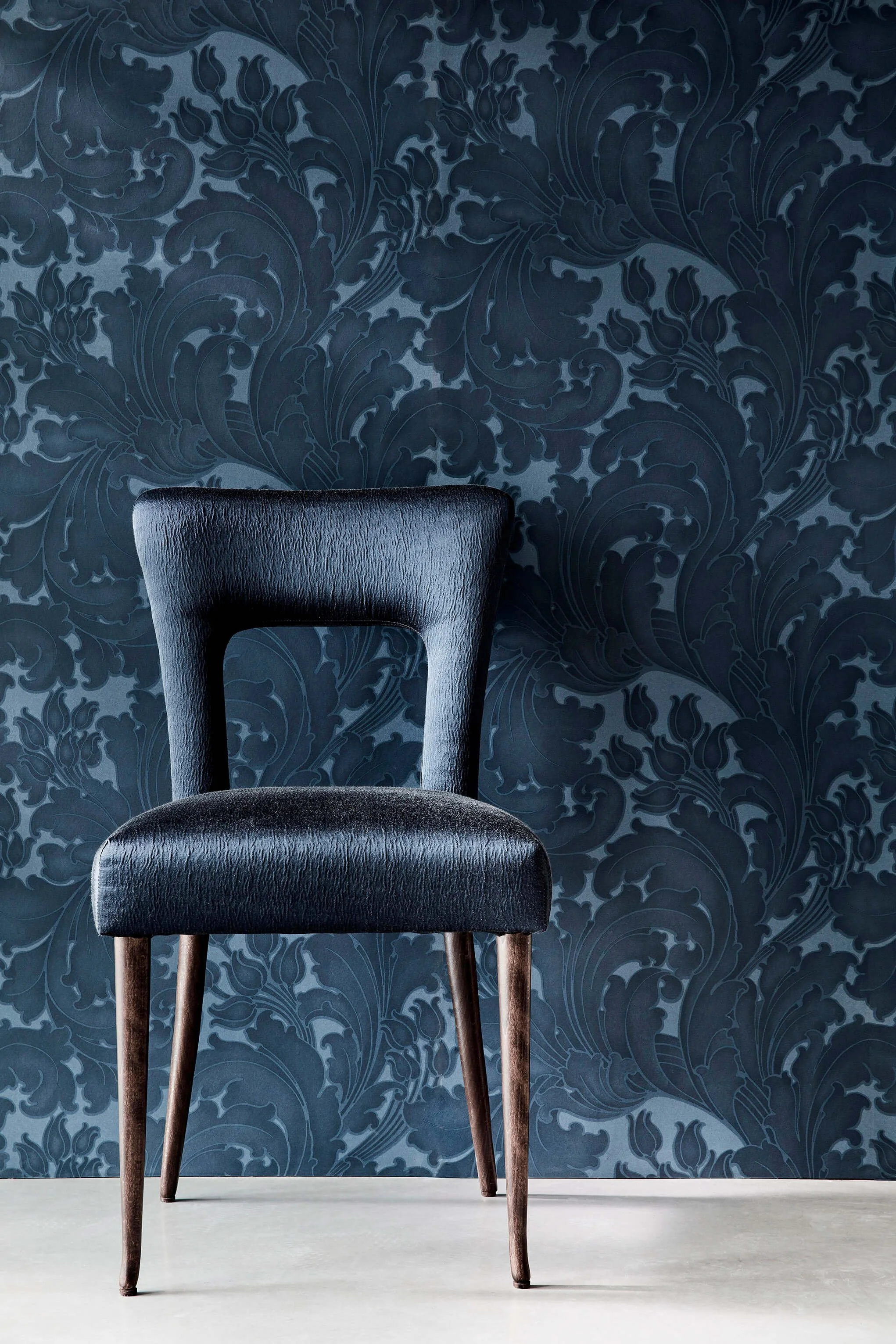 Little Greene National Trust Papers II featuring Burges Snail wallpaper in Juniper colorway, shown in a bathroom setting