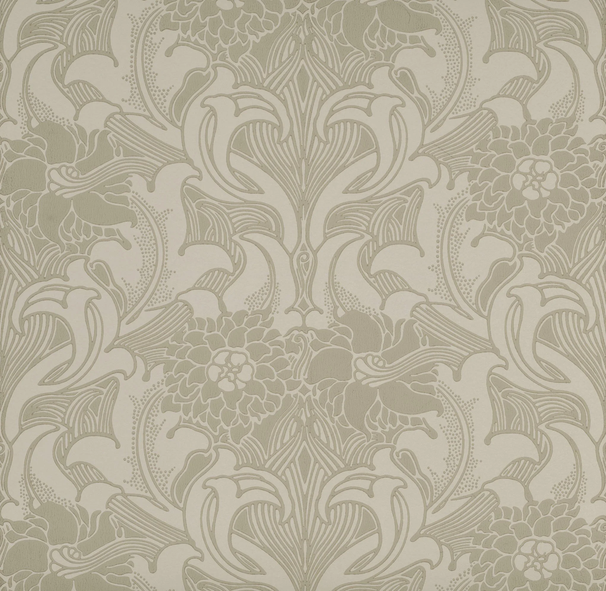 Dahlia Scroll - French Grey