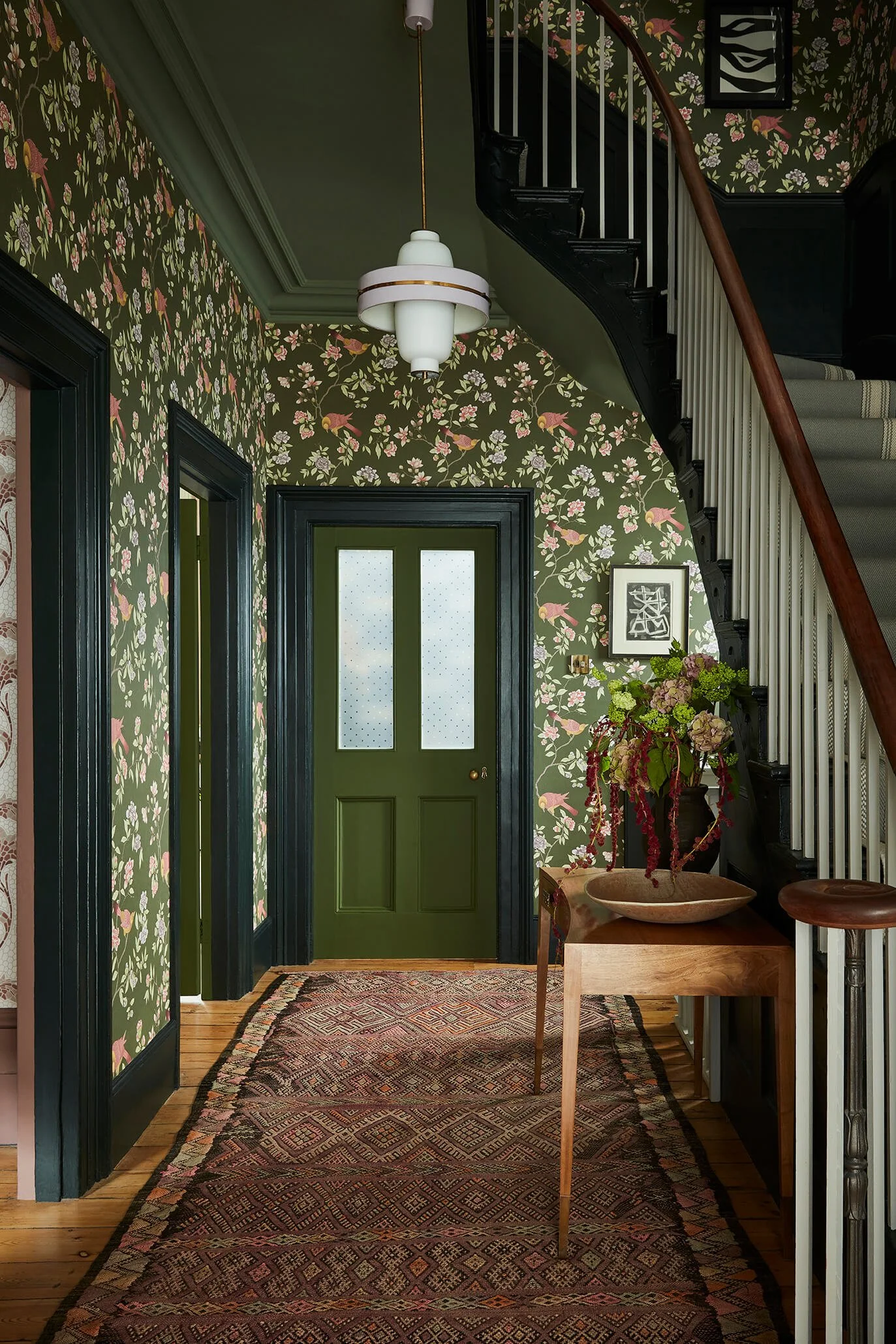 Little Greene National Trust Papers IV Aderyn Olive wallpaper available at Heritage Home Supply Andersonville Chicago