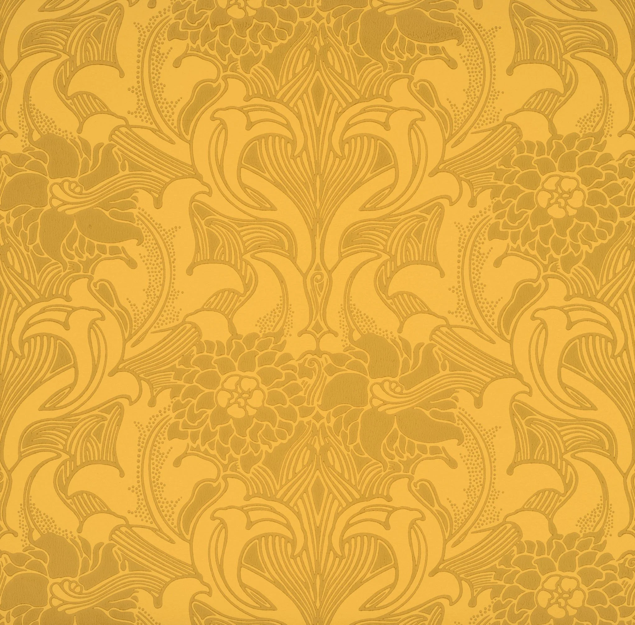 Dahlia Scroll - Giallo