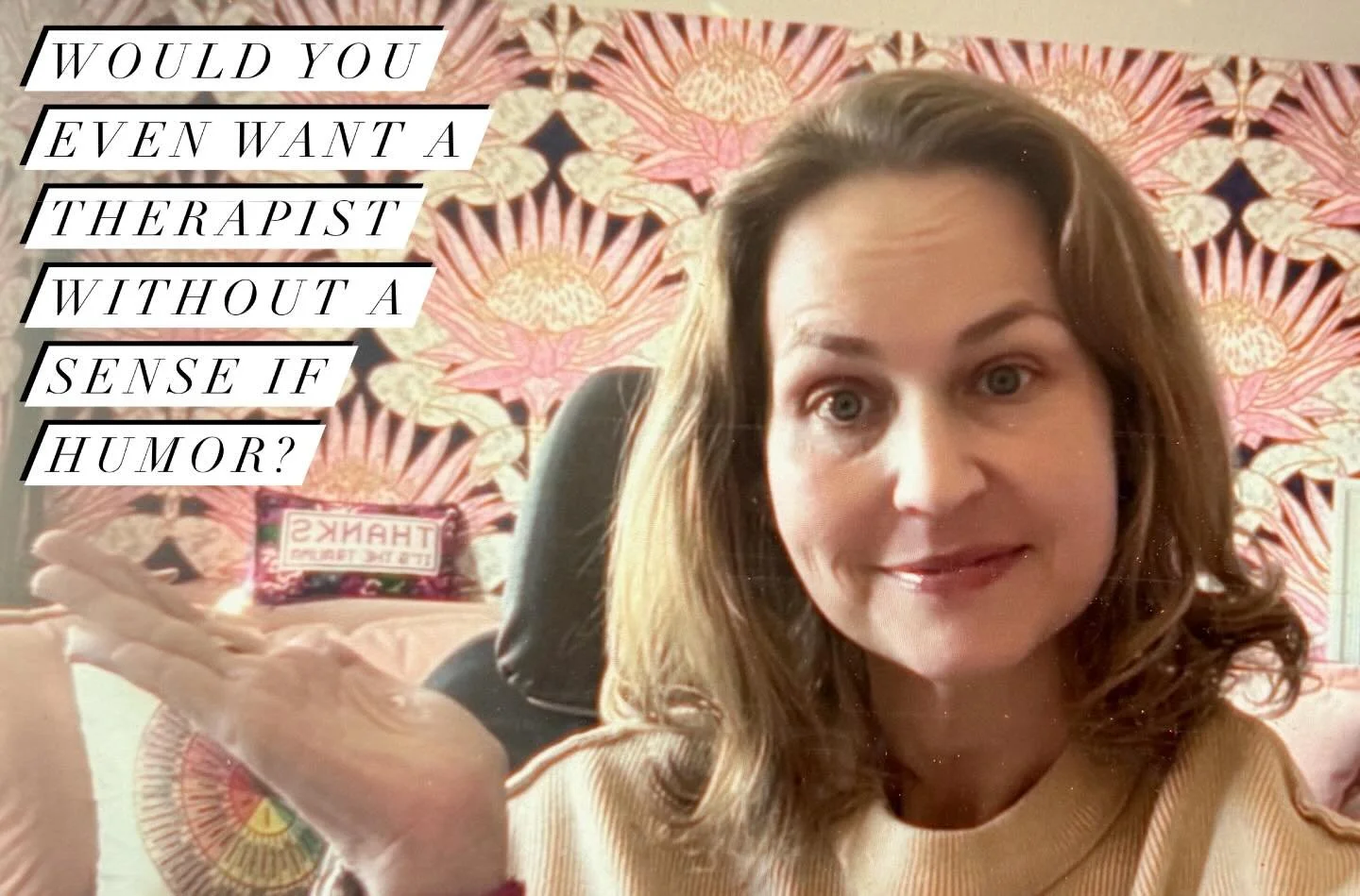 Yes, that says &ldquo;Thanks, it&rsquo;s the trauma&rdquo;
#therapisthumor #trauma #mayaswelllaugh