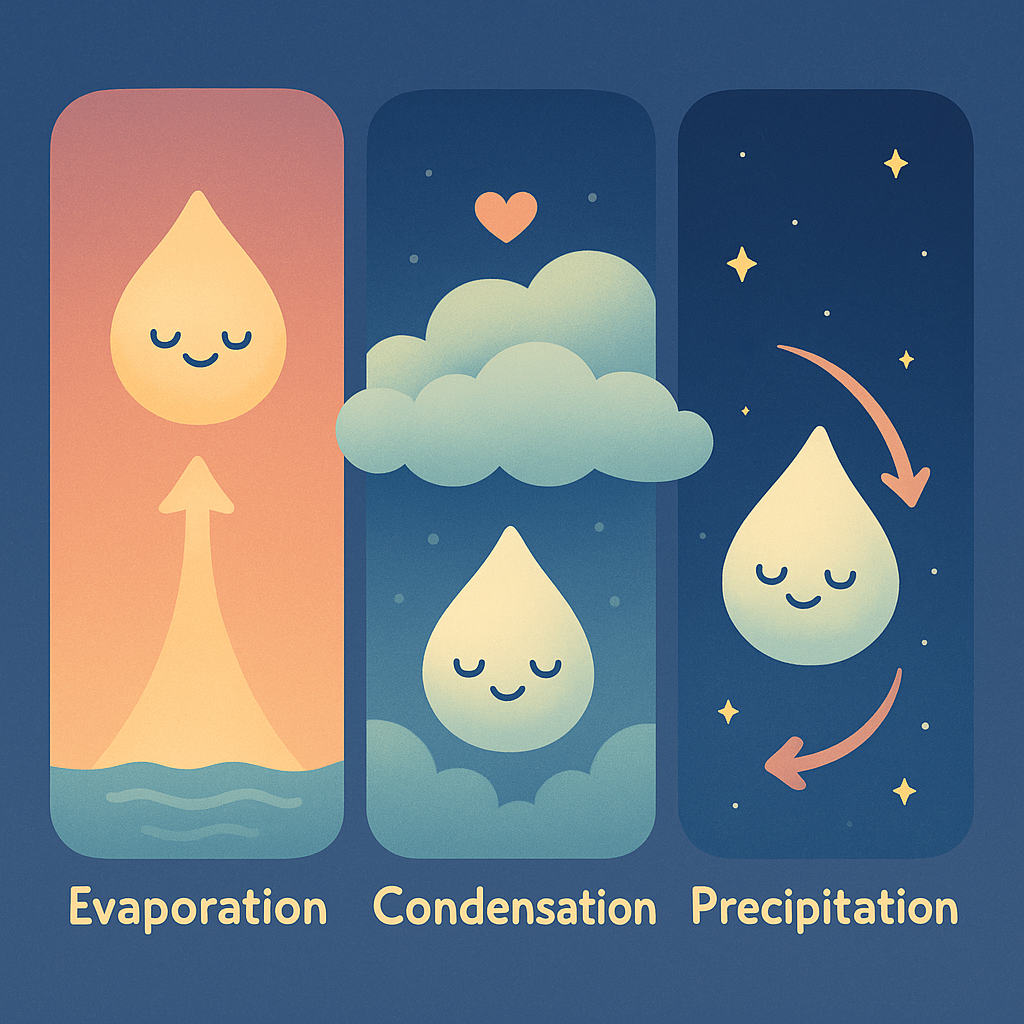 The Water Cycle: The Journey of a Droplet 💧