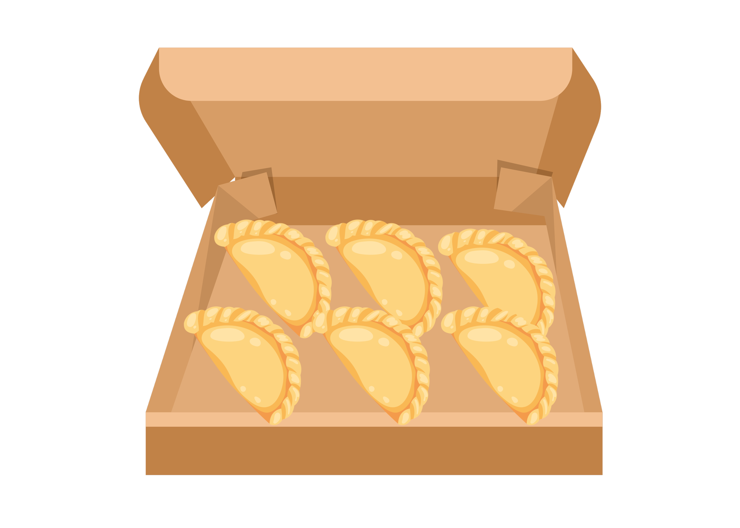 (6) Meat Pie Box