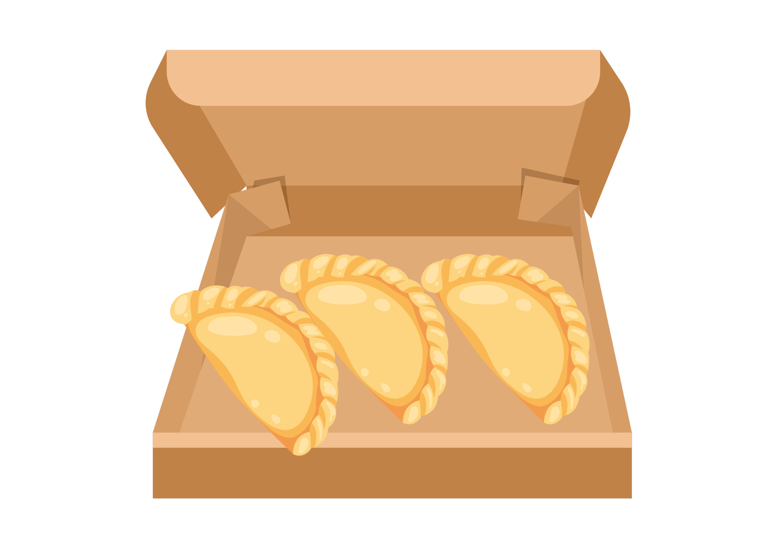 (3) Meat Pie Box