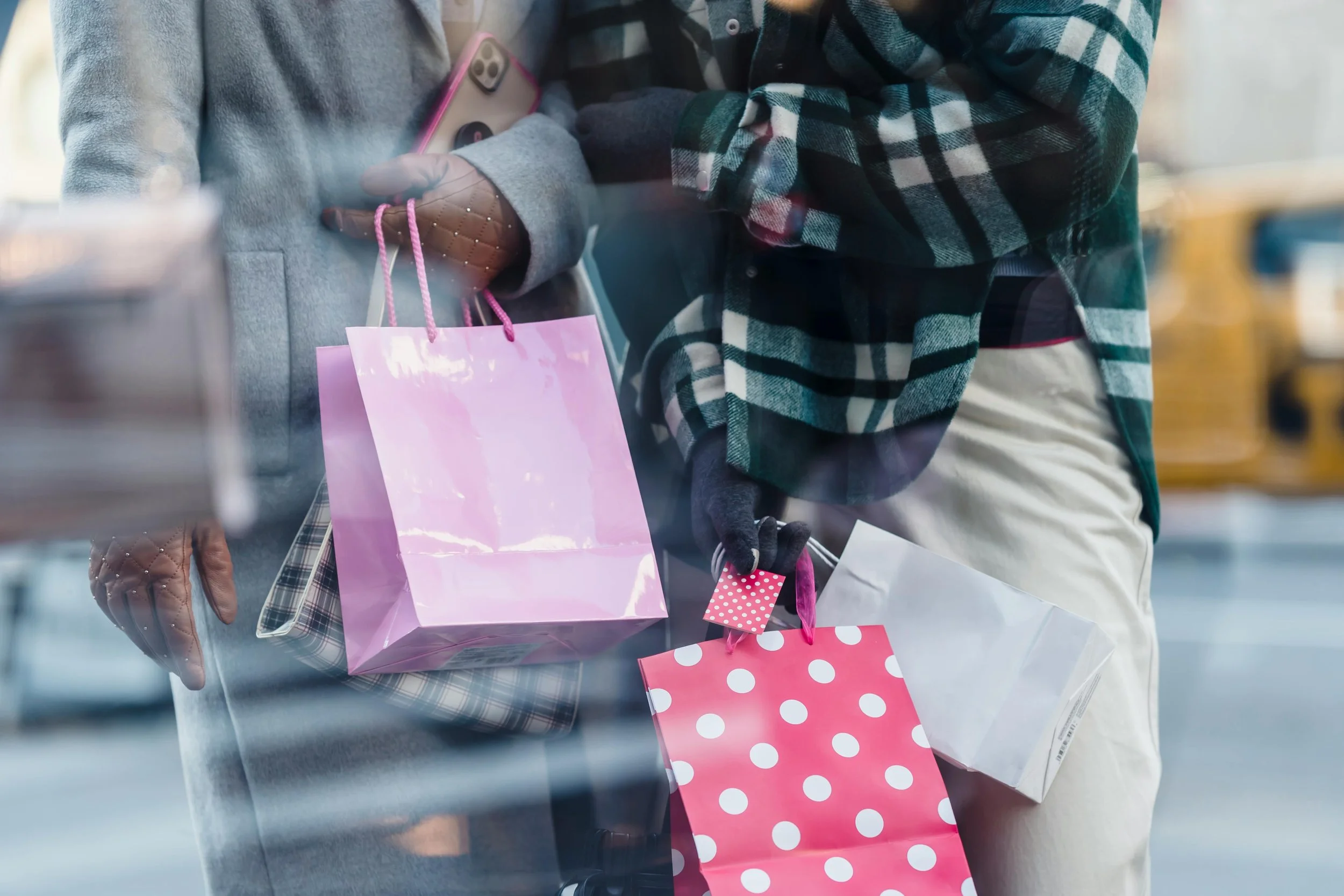Women holding shopping bags