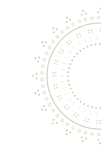 Mandala design with decorative dots.