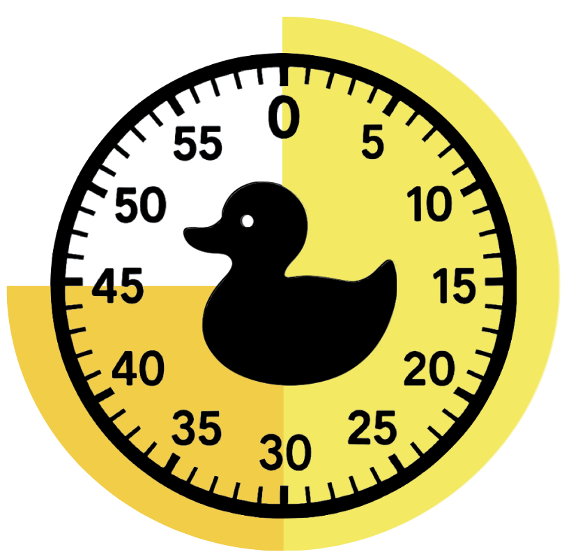 Clock showing 30-45 minute game play duration