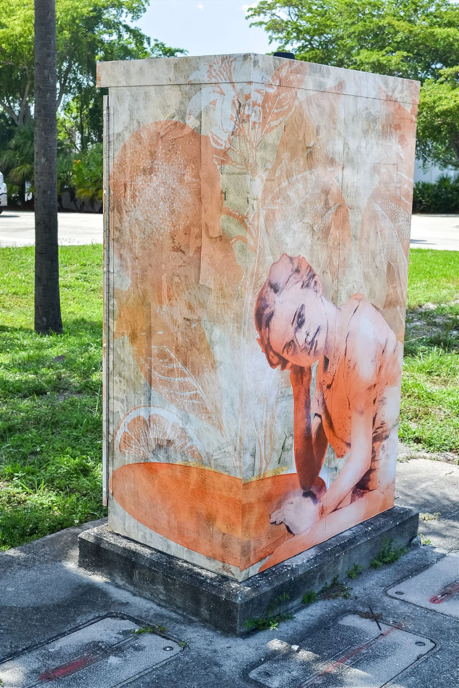Detail: 'Lily in Berea' design on traffic signal box