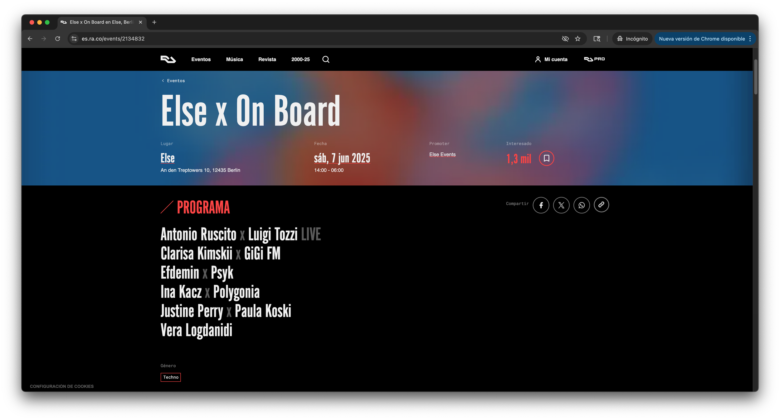 RA event post design