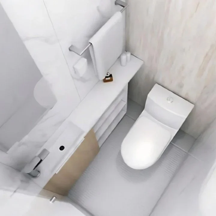 Add in toilet, shower or powder room