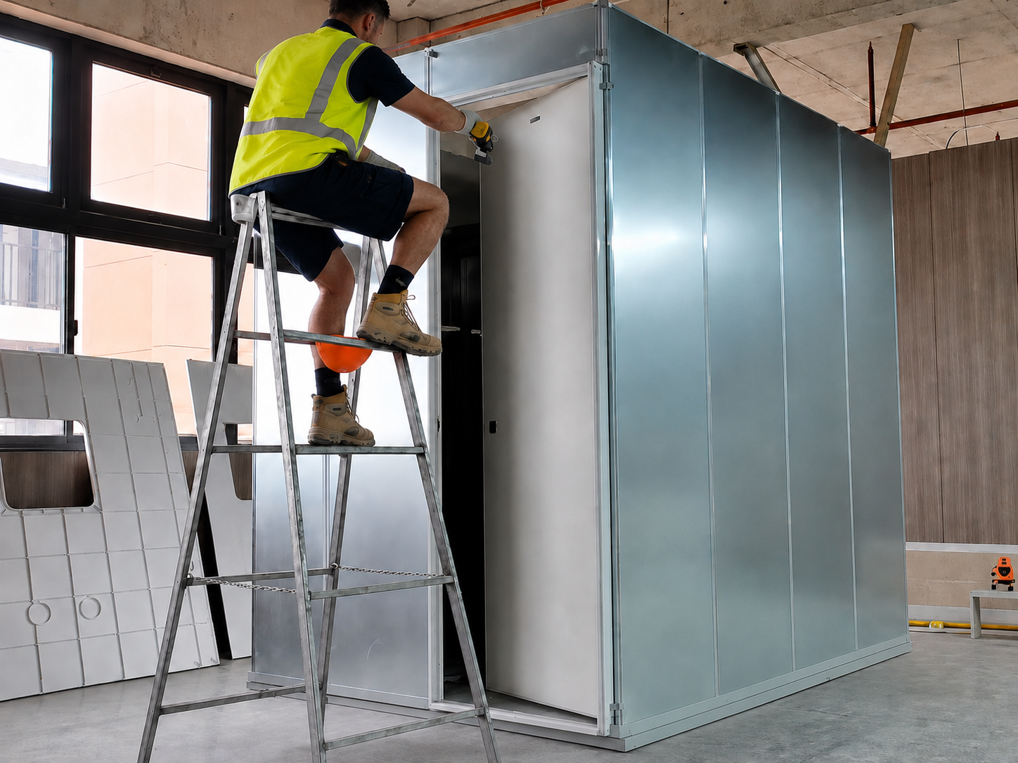 Step 8: Install the entrance door