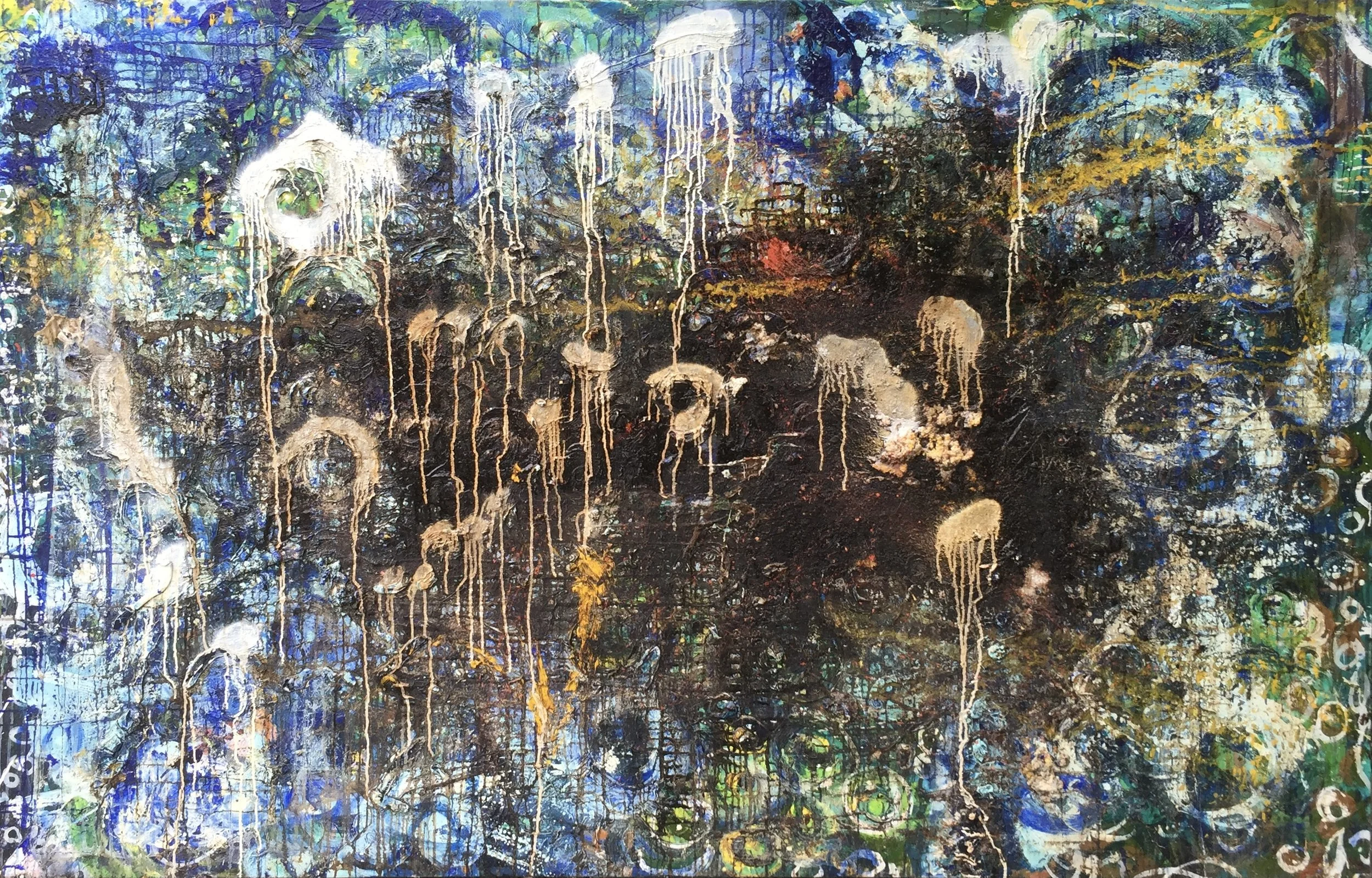 4 feet X 8 feet
Mixed Media on Canvas