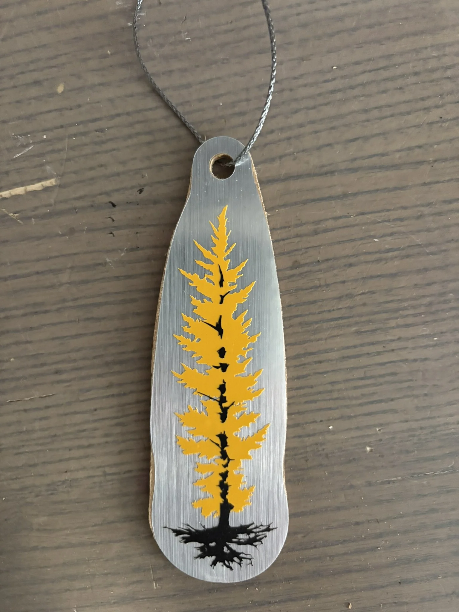 Alpine Larch Ornament – Layered Vinyl on Hardboard