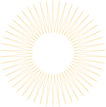 Gold radial sunburst pattern