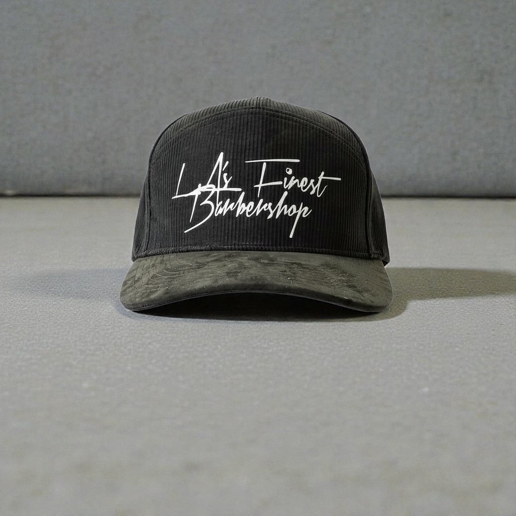 Black Corduroy Snap Back