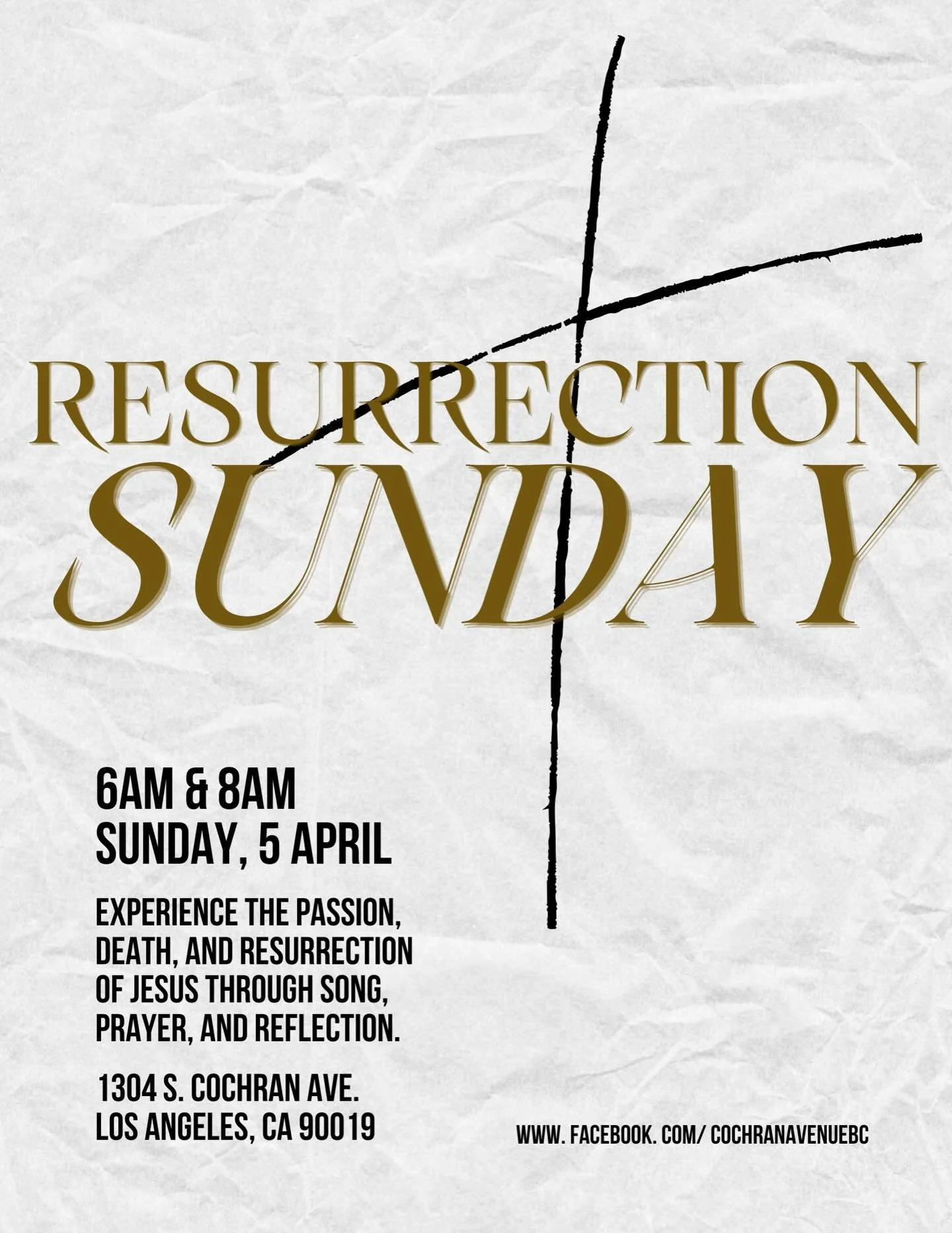 The cross was not the end&hellip; it was the beginning. Join us for Resurrection Sunday as we celebrate victory, grace, and new life ✝️ 

#heisrisen #faith #cochranavenuebaptistchruch