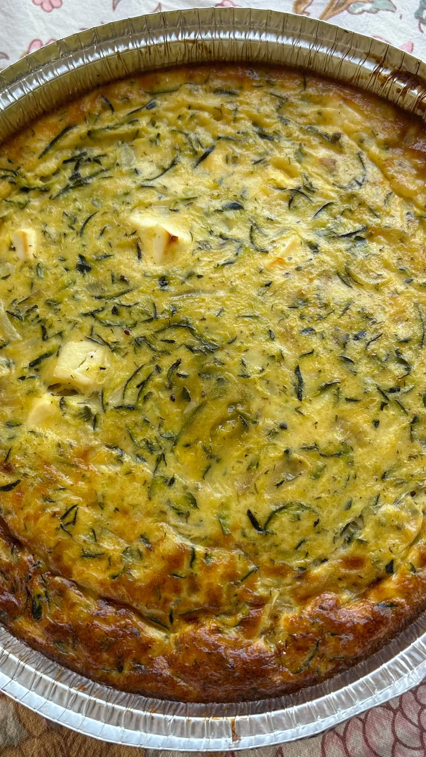 Zucchini Feta Crustless Quiche