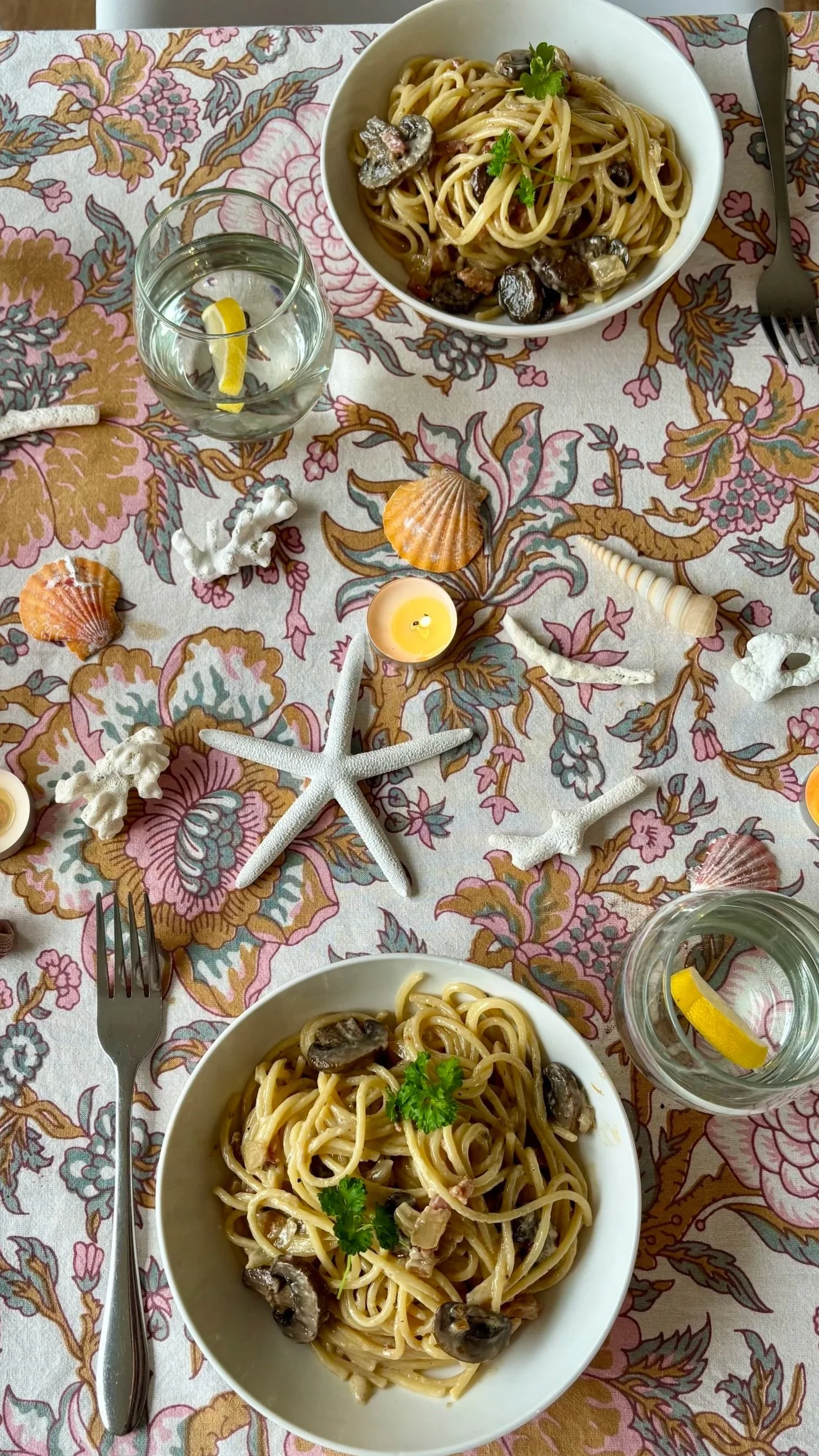 Creamy Mushroom &amp; Bacon Pasta