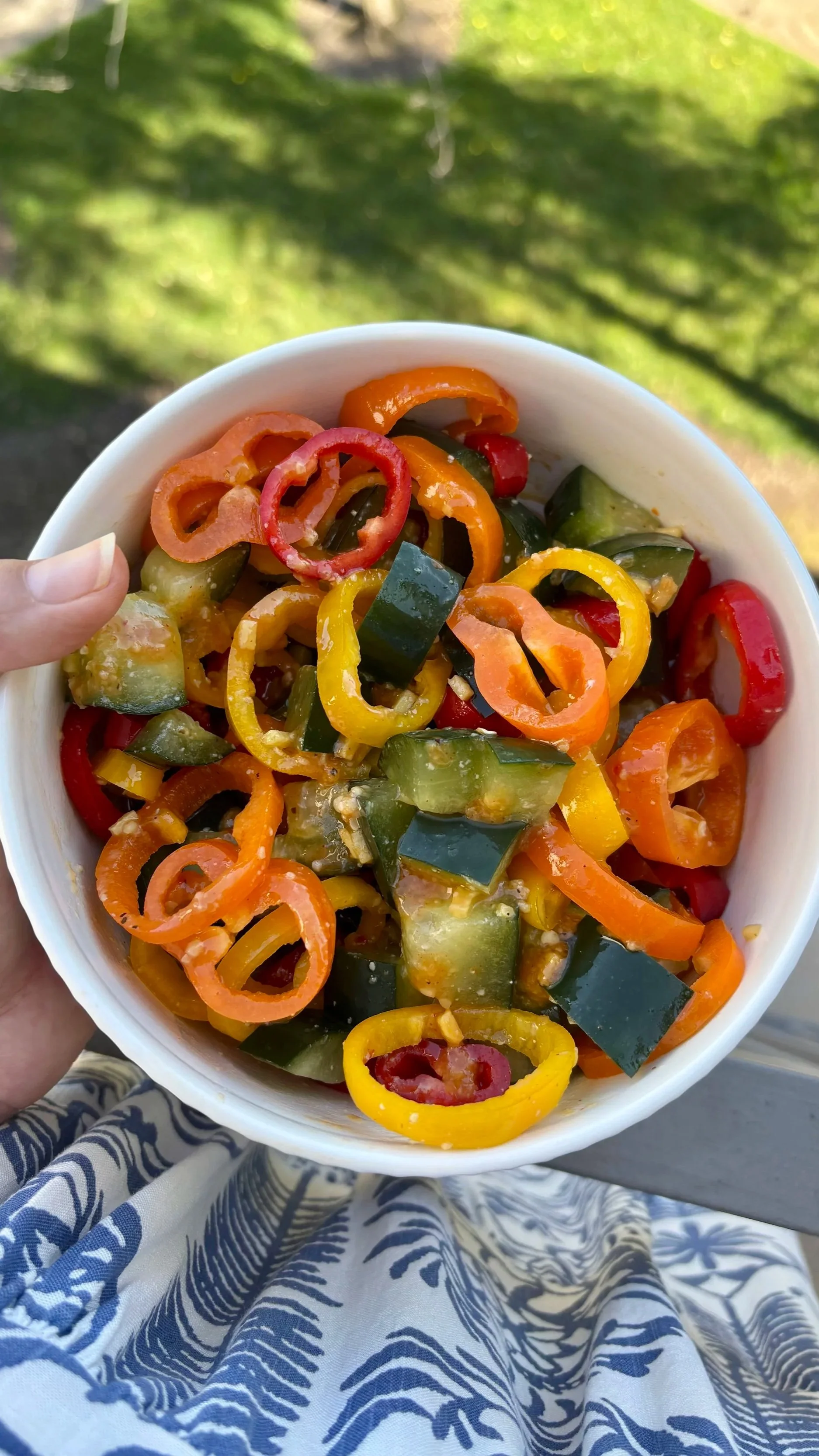 Asian Cucumber Pepper Salad