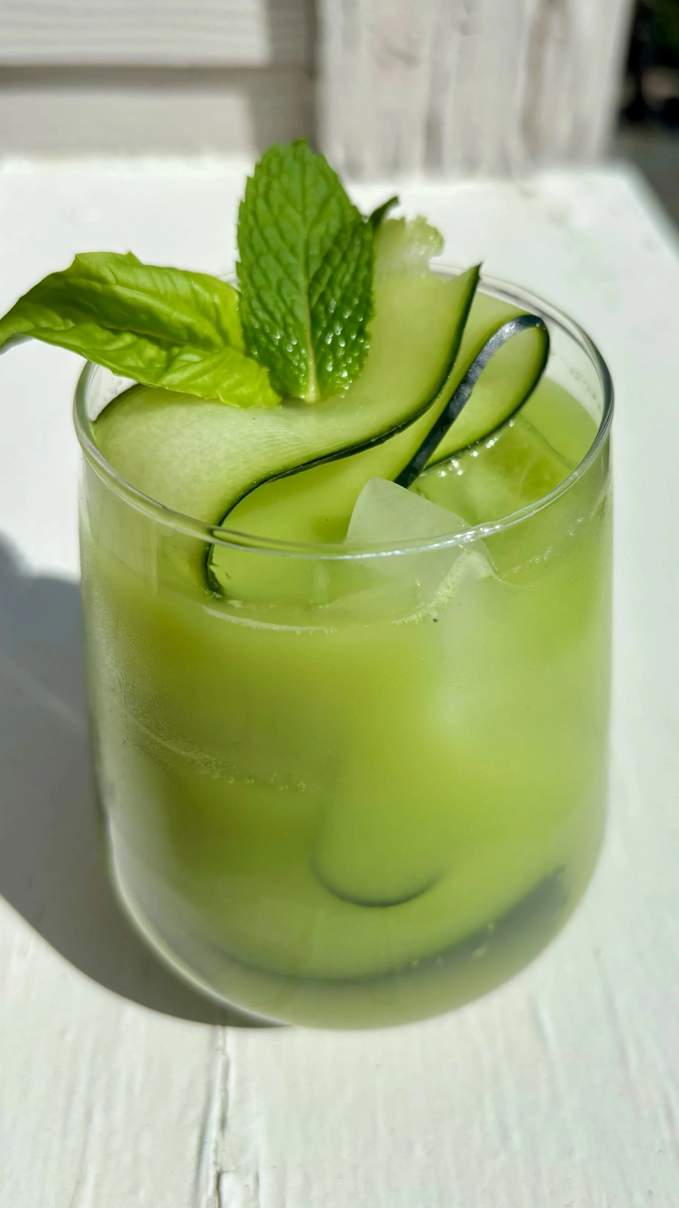 Cucumber Basil Coconut Cooler