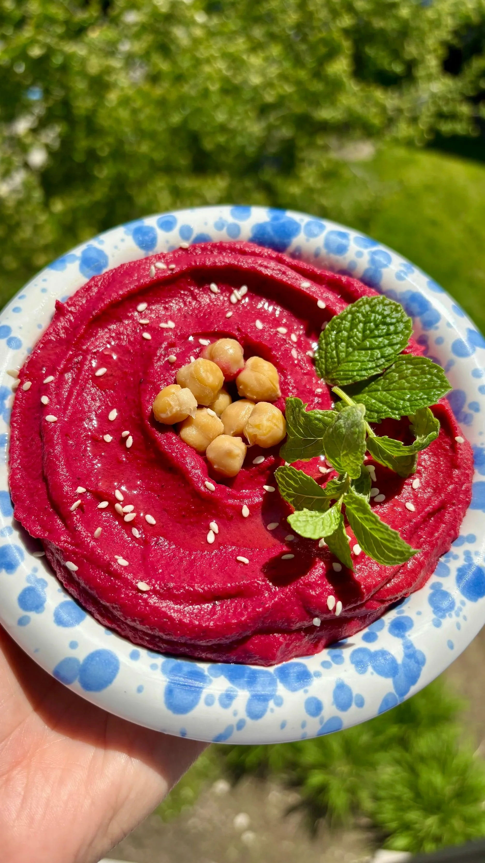 Roasted Beetroot Garlic Hummus