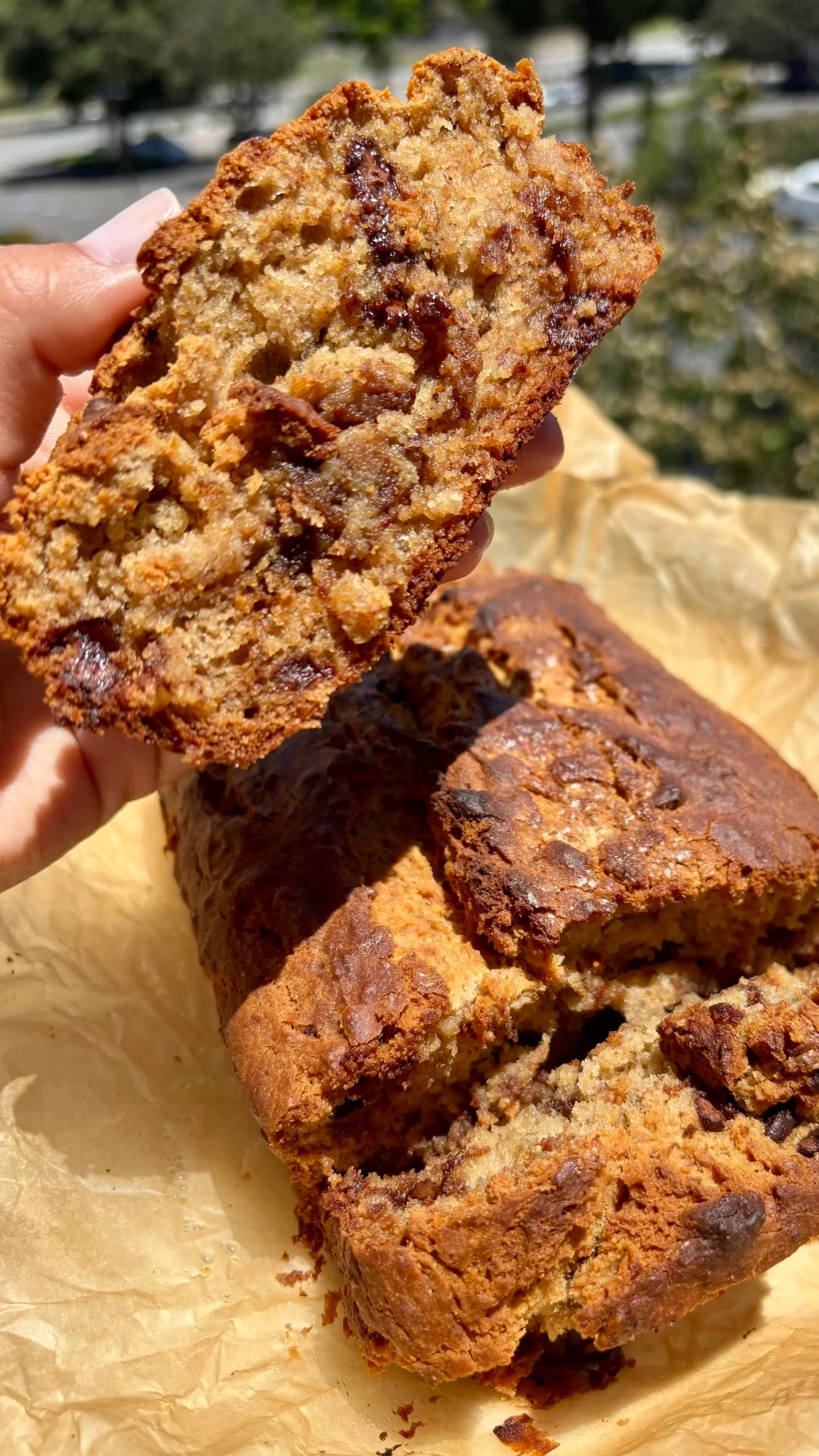Moist Gluten-Free Chocolate Chip Banana Bread