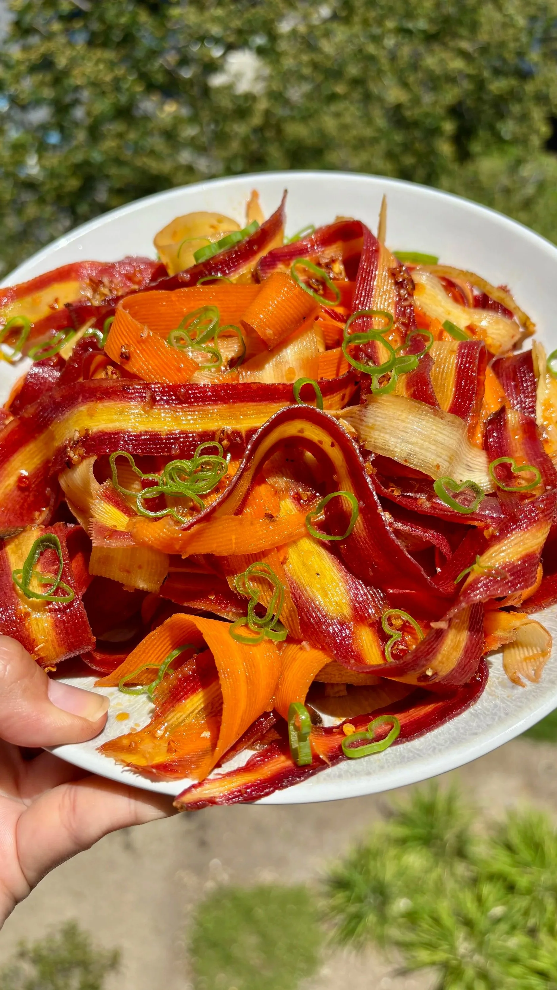 Chili Crisp Rainbow Carrot Salad