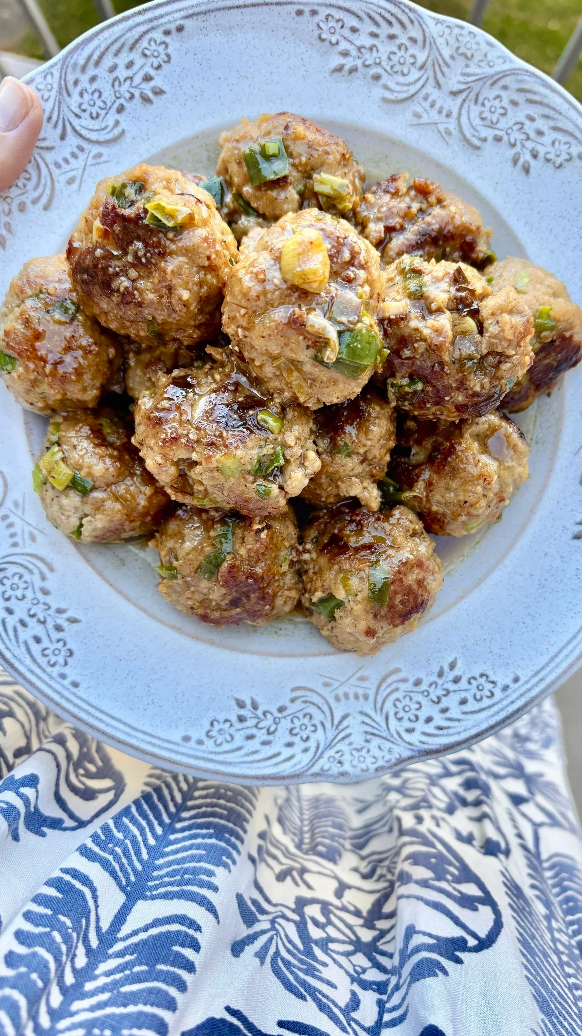 Miso Scallion Pork Meatballs