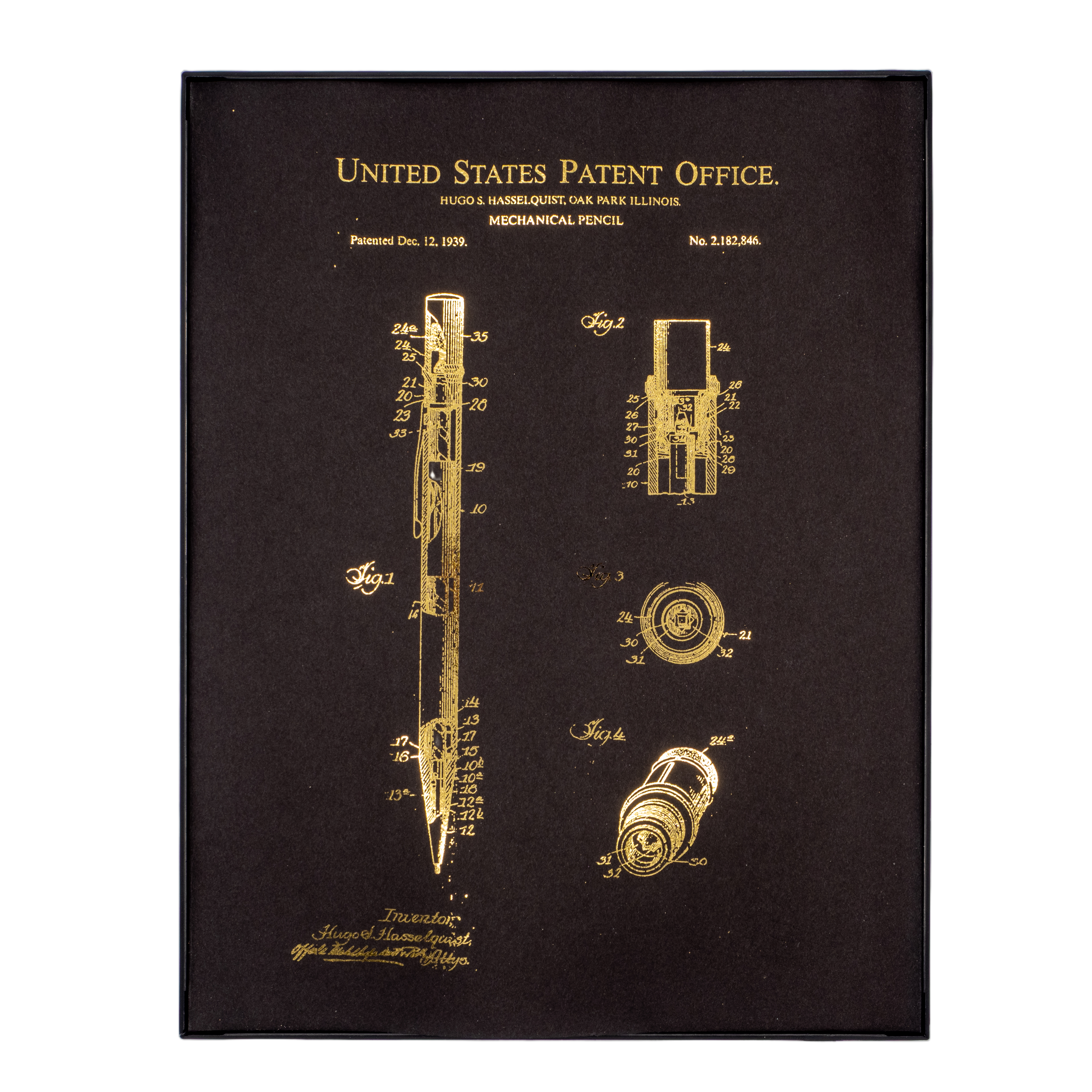 Framed Mechanical Pencil Patent