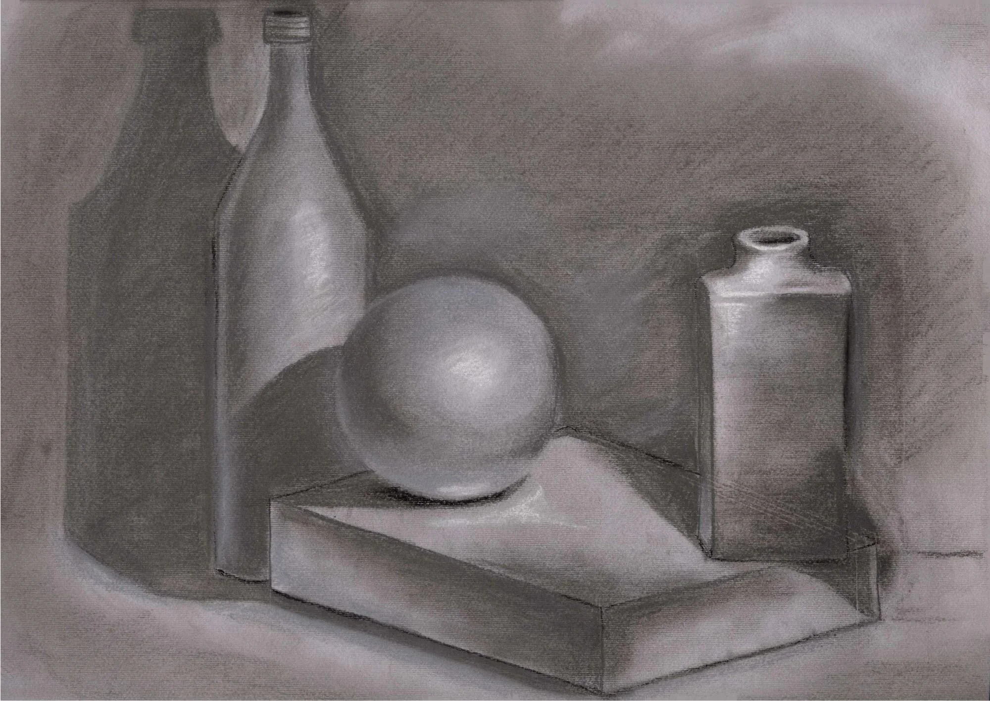 Still Life Midterm, Charcoal(2024)