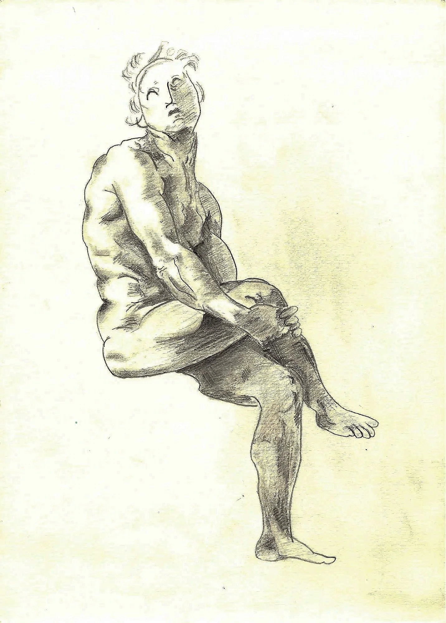 Study of Raphael's "Study for Adam" (2024)