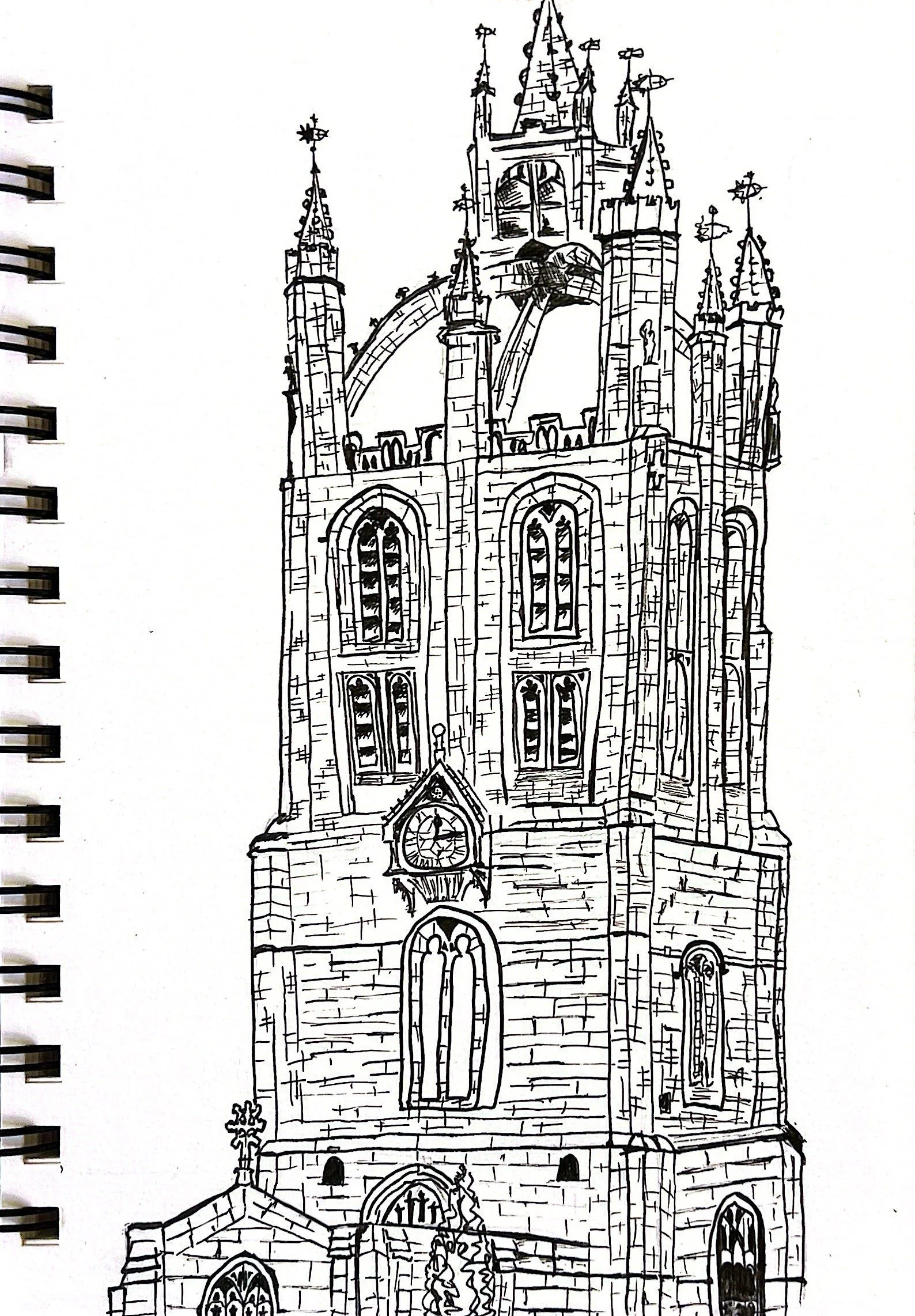 Newcastle, pen on paper (2024)