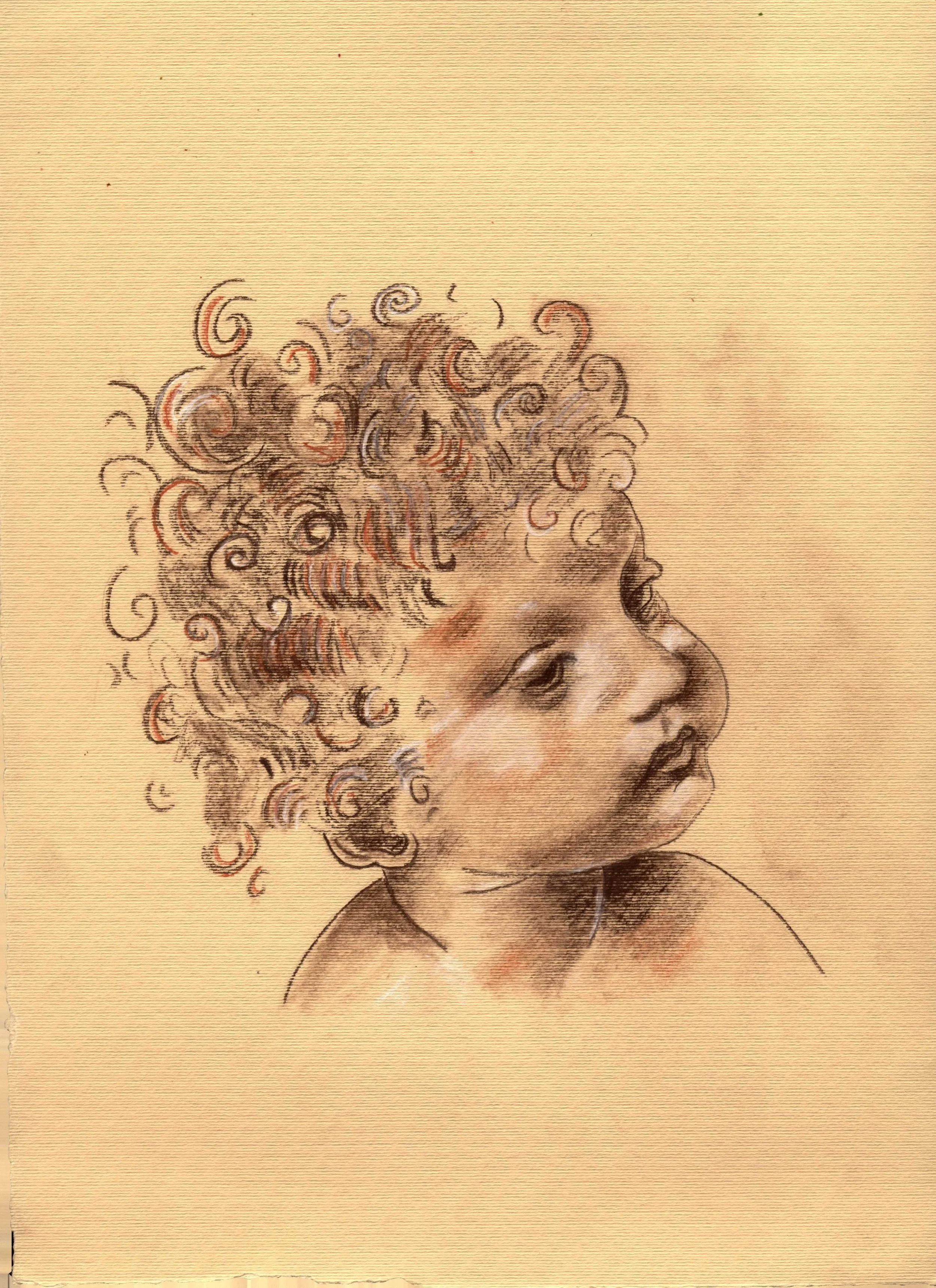 Study of Leonardo da Vinci's "Study of a Child's Head" (2024)