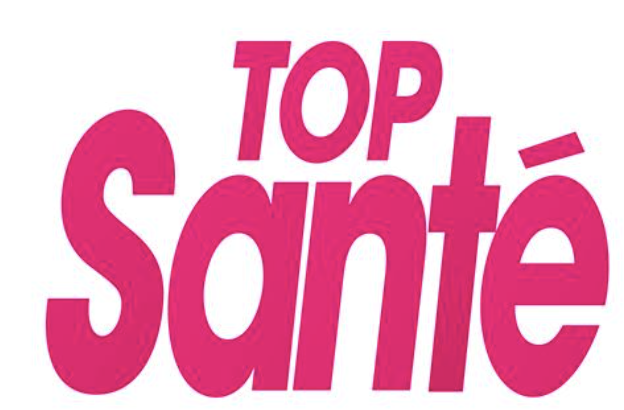 Pink logo with the words 'Top Santé' in bold, stylized text.