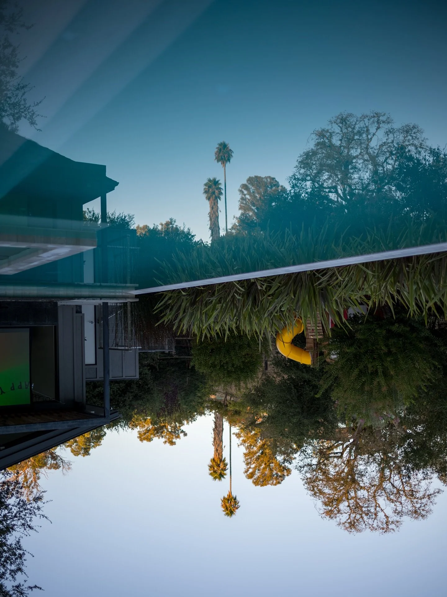 Reflecting on the weekend. #reflection #swimmingpool #palmtrees #fall #autumn #sky #water #leica #m11 #weekend #party