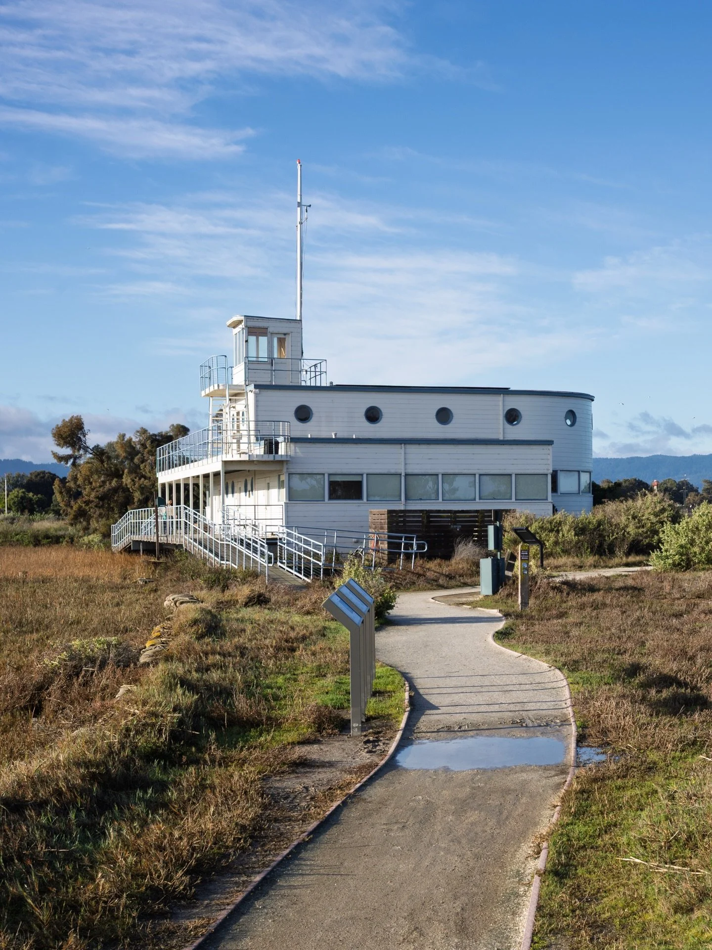 The City of Palo Alto Environmental Volunteers EcoCenter, housed in the former Sea Scout building designed by local Architect Birge Clark and his son David Clark. The building was &lsquo;owned&rsquo; by local philanthropist, Lucie Stern, who later gi