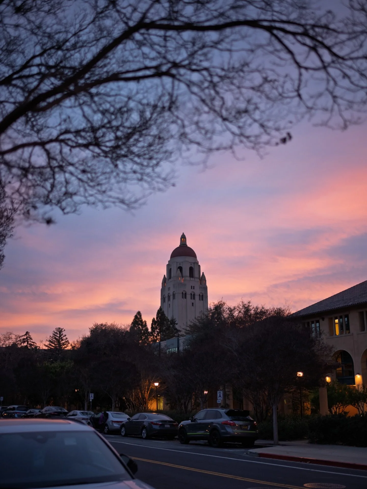 An evening at Stanford University. The cold sunset highlights the Hoover Tower on campus. #stanford #leicam11 #campus #architecture #summilux35