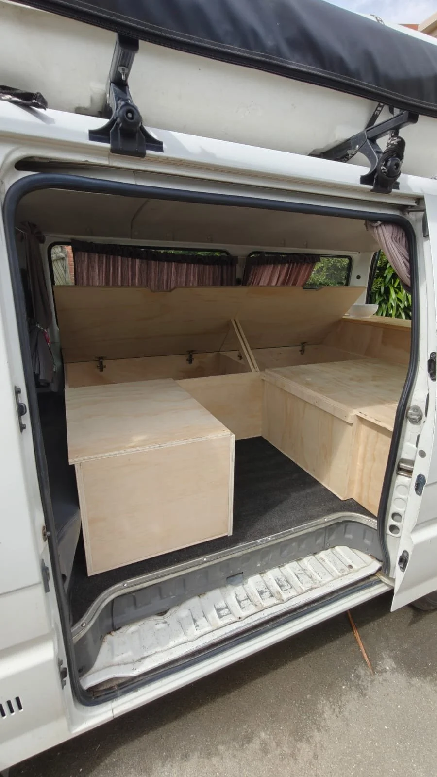 Custom interior for a small campervan in New Zealand.