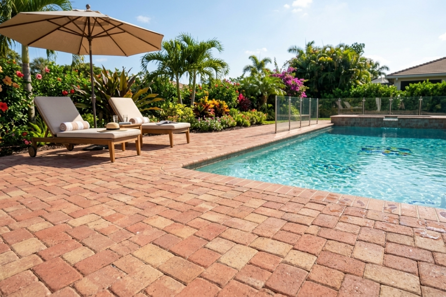 Long Term Solutions for Weed Free Poolside Brick Pavers